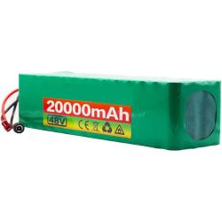 Jieoto 48V 20Ah E-Bike Lithium-Ion Battery 13s3p Lithium Battery Suitable for Electric Bicycle Motors with a Power of 1000 W with Voltage Display + BMS + Charger