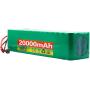 Jieoto 48V 20Ah E-Bike Lithium-Ion Battery 13s3p Lithium Battery Suitable for Electric Bicycle Motors with a Power of 1000 W with Voltage Display + BMS + Charger