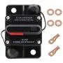 Motoparty 50 Amp Circuit Breaker with Manual Reset, for Car Marine Trolling Motors Boat ATV RV DC 12V -48VDC, Universal Waterproof Manual Power Protect(50 A)