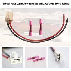 Blower Motor Connector, 90980-10916 82998-12380 Compatible with Toyota Tacoma 2005-2016, 8 inches 12ga Harness Plug Wire Harness Pigtail Kit with Heat Shrinks Connectors