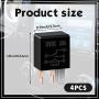 5 Pin 12V Relay 12V 30A Relay Multi Purpose Automotive Relay Black Starter Relay Car Heavy Duty Relay for Car Motor Automotive Replacement Accessories (4 Pieces)
