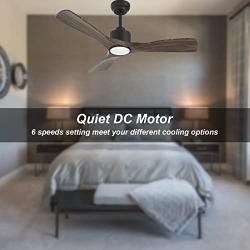 OFANTOP 52” Dark Grey Smart Ceiling Fan, Quiet DC Motor Ceiling Fan with Light and Remote Control for Covered Outdoor Patio, Living Room, Bedroom