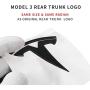 Powlamks 3D Metal Emblem Sticker for Tesla Model 3, 2Pcs - Front Hood Badge Decal & Rear Trunk Logo (Matt Black)