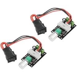 DC Motor Speed Controller PWM 1203BB 6V12V24V 3A 80W speed adjustable reversible pulse forward and reverse control switch button (2PCS)