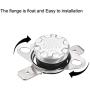 uxcell KSD301 Thermostat 110°C/230°F 10A Normally Closed N.C Adjust Snap Disc Temperature Switch for Microwave,Oven,Coffee Maker 2pcs