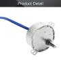 Fielect 2Pcs Synchronous Motor AC 110V 30-36RPM Synchron Motor Turntable Motor CW/CCW Direction 4W TYC-50 Single Flat Shaft