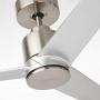 Noble Home Modern Industrial Ceiling Fan with Remote Control, 54 Inch | Quiet DC Motor with 6 Speeds | Contemporary 3 Blade Propeller Design | Downrod Included for Hanging, Brushed Nickel