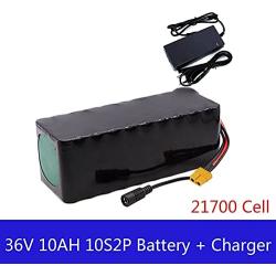 Wnicek 36V 10000mAh E-Bike Lithium Battery Pack 10AH Lithium-ion Battery Pack Used for Motors Within 750W 500W 350W 250W for Ebike E-Bike Scooters Electric Tools with Charger