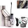 RJSPHH Stainless steel 3 inch Electric Exhaust Cutout Motor E-cut Valve Kit , Catback Single Y Pipe 1 pcs with One Controller Remote Kit