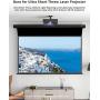 VIVIDSTORM-ALR Screens,Revolve & Sound Transparent ALR UST Motor Tension Screen,Motorized Tension Pull Down Screen,16: 9 Home Theatre System Compatible with UST Laser TV Projector,VBMSLUST84HPA