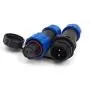 SD13 2pin Waterproof Power Connector, φ13mm 10A 380V High Voltage 1865mm Male Female Circular Power LED Connector (Female)-Socket(Male) (2pin, Direct Plug)