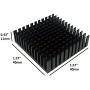 Easycargo 24pcs 40mm Heatsink 40x40x11mm, Aluminum Cooler Heat Sink for Cooling 3D Printers, Nema 17, TEC1-12706 Thermoelectric Peltier Cooler 40mmx40mmx11mm (Black 24pcs)