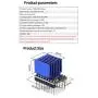 Teyleten Robot TMC2209 V2.0 Stepper Motor Driver StepStick 2.5A UART Ultra Silent for Nano SKR V1.3/1.4 Ender 3 Control Board 3D Printer Parts Replace A4988 5pcs