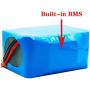 Jieoto 24V 28AH E-Bike Battery 29.4V 28000mAH 7S6P Waterproof Li-ion Battery with Charger Fit for Electric Boat Power Tools Airplane Models Scooter 500W 350W 250W 200W 100W Motor