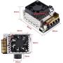 SCR Electric Voltage Regulator Dimmer Temperature Controller Motor Speed Controlling Module Board with Cooling Fan (110V AC 4000W )