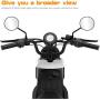 Jeemiter Motor Side Rearview Mirrors adjustable for w/ 7/8