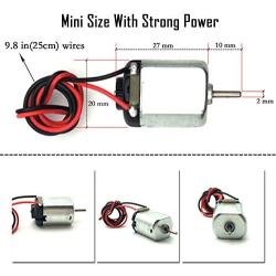 EUDAX 5 Pcs Rectangular DC Motor Mini Electric Motor 1.5-3V 24000RPM with 9.8