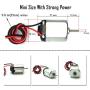 EUDAX 5 Pcs Rectangular DC Motor Mini Electric Motor 1.5-3V 24000RPM with 9.8
