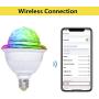 LETOUR Disco Ball Light with Remote Control 9.8Ft E26/E27 Screw Socket Speaker Sound Activated RGB Disco Party Rorate Light Bulb for Party Birthday/Wedding/Pub/Home Use/Xmas/DJ/Dance/KTV