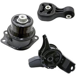 3pcs Set - Motor Mounts Kit Compatible with 09-13 Honda Fit (1.5L 4Cylinder) Automatic Transmission - Auto at Trans Engine Mounts