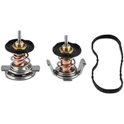Mishimoto MMTS-F2D-08H High-Temperature Low Temp Thermostat & CNC Housing Compatible With Ford 6.4 Powerstroke 2008-2010