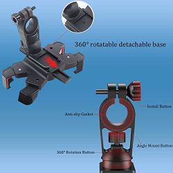 Kairiyard Motorcycle Bike Bicycle Cell Phone Mount Holder, Dirt Bike Motorcycle Bicycle Handlebar Rearview Mirror Phone Holder Mount 360° Rotatable for Most Mobile Phones