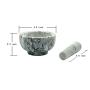 Kota Japan Marble Mortar & Pestle Stone Grinder for Spices, Seasonings, Pastes, Pestos and Guacamole