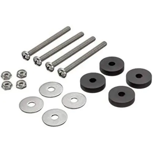MotorGuide 8M4000873 Trolling Motor Mounting Kit — for Bow-Mount Brackets — Set of 4 Screws, Washers, Rubber Washers & Nuts