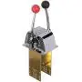 Seachoice Twin Lever Control, Chrome-Plated Brass, Red and Black Knobs, 8-5/16 In. Tall