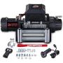 OPENROAD 10000Lbs 12 Volts Electric Winch, Winch for Truck/4×4/Jeep, 10000Lbs/4535kg Electric Winch Kit, with 26m/85ft Winch Cable, Towing Off-Road Electric Winch Recovery kit (10000Lbs Black)