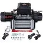 OPENROAD 10000Lbs 12 Volts Electric Winch, Winch for Truck/4×4/Jeep, 10000Lbs/4535kg Electric Winch Kit, with 26m/85ft Winch Cable, Towing Off-Road Electric Winch Recovery kit (10000Lbs Black)