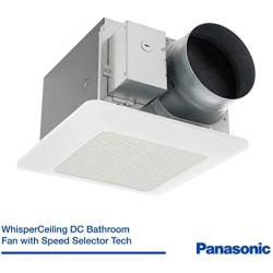Panasonic FV-1115VQ1 WhisperCeiling DC Ventilation Fan, 110-130-150 CFM,With SmartFlow and Pick-A-Flow Airflow Technology and Flex-Z Fast Installation Bracket,Quiet Energy Star Certified Energy-Saving