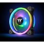 Thermaltake Riing Trio 140mm 16.8 Million RGB Color (Alexa, Razer Chroma) Software Enabled 3 Light Rings 30 Addressable LED 9 Blades Hydraulic Bearing Case/Radiator Fan, 3 Pack, CL-F077-PL14SW-A