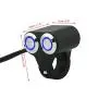 Handlebar Controller Switch Assembly,7/8inch 22mm Motorcycle Handlebar Switch Headlight Brake Fog Light ON/Off with Indicator Light (Blue Self-Locking)