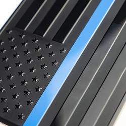 13FA Thin Blue Line | Aluminum Alloy Flag Decal Sticker | 5.0” x 3.0” inches Waterproof Decals for Truck, Window and Motorcycle - Large