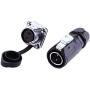 Trolling Motor Plug and Receptacle, Male Plug & Female Panel Mount Socket Waterproof IP67 2Pin Connector 12V 24V 36V 48V Plug for Trolling Motor Marine Boat RV Solar Panel