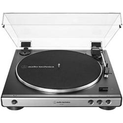 Audio-Technica AT-LP60X Fully Automatic Belt-Drive Stereo Turntable (Gunmetal) with Drying Rack and Record Care System Bundle (3 Items)