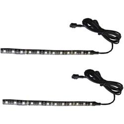 Kingshowstar 2PCS 8inch 12 LED Multi-Color Flexible Strip Accent Lights 5050 SMD Flex RGB for Motorcycle ,ATV,Car ,