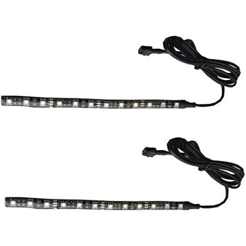 Kingshowstar 2PCS 8inch 12 LED Multi-Color Flexible Strip Accent Lights 5050 SMD Flex RGB for Motorcycle ,ATV,Car ,