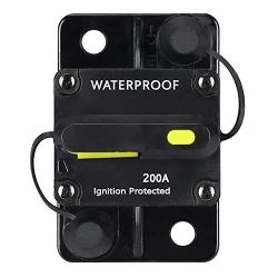 200 Amp Circuit Breaker,with Manual Reset,12V-48V DC, for Car Marine Trolling Motors Boat ATV Manual Power Protect and Automotive Marine Boat Audio System Protection