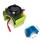 RC Motor Heatsink 540, Aluminum Motor Heat Sink with 6V Cooling Fan Fit 540 550 3650 Size Brushless Motor for 1/8 1/10 RC Car Truck Buggy Crawler(Green)