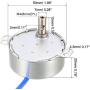 uxcell Synchronous Motor AC 100-127V 0.9-1.1RPM 50-60Hz CCW/CW 4W Reduction Gear Motor