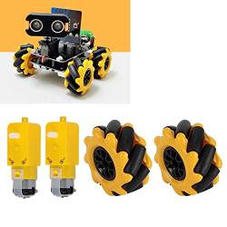 FTVOGUE Mecanum Wheel + for TT Geared Motor DIY Smart Robot Car Parts 48mm,Motor