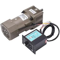Electric Gear Motor, Walfront AC 220V 90W Single Phase Asynchronous Gear Motor High Torque Deceleration Adjustable Speed 5K/10K/20K/50K/100K RPM Optional(50k)
