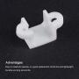 MECCANIXITY Motor Mounting Bracket Motor Base 11.5mm White with Screws Nuts for N20 Micro Gear Motor 2 Pack