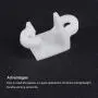 MECCANIXITY Motor Mounting Bracket Motor Base 11.5mm White with Screws Nuts for N20 Micro Gear Motor 2 Pack