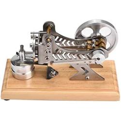 Omabeta LED Air Stirling Engine Funny Generator Model Engine Education Tool Electricity Power Generator Model Low Temperature Hot Air Mini Stirling Engine Motor Model