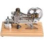 Omabeta LED Air Stirling Engine Funny Generator Model Engine Education Tool Electricity Power Generator Model Low Temperature Hot Air Mini Stirling Engine Motor Model