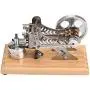 Omabeta LED Air Stirling Engine Funny Generator Model Engine Education Tool Electricity Power Generator Model Low Temperature Hot Air Mini Stirling Engine Motor Model