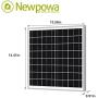 Newpowa 20W Watts 12V Mono Solar Panel Waterproof Off Grid Kit-20W Solar Panel+10A PWM Charge Controller(Come with Cable and Connectors)+Battery Cable for RV Marine Car Motorcycle Battery Charge